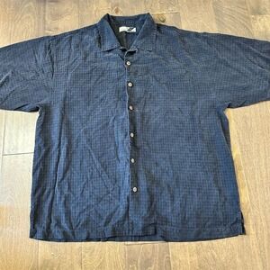 Tommy Bahama Men's XL Blue Short Sleeve Button-Up Shirt Casual
